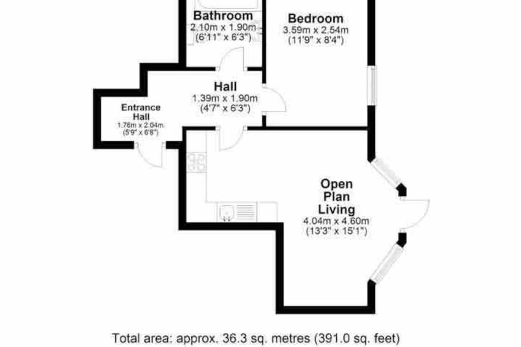 Stylish One Bedroom Central Bournemouth Flat Exterior foto